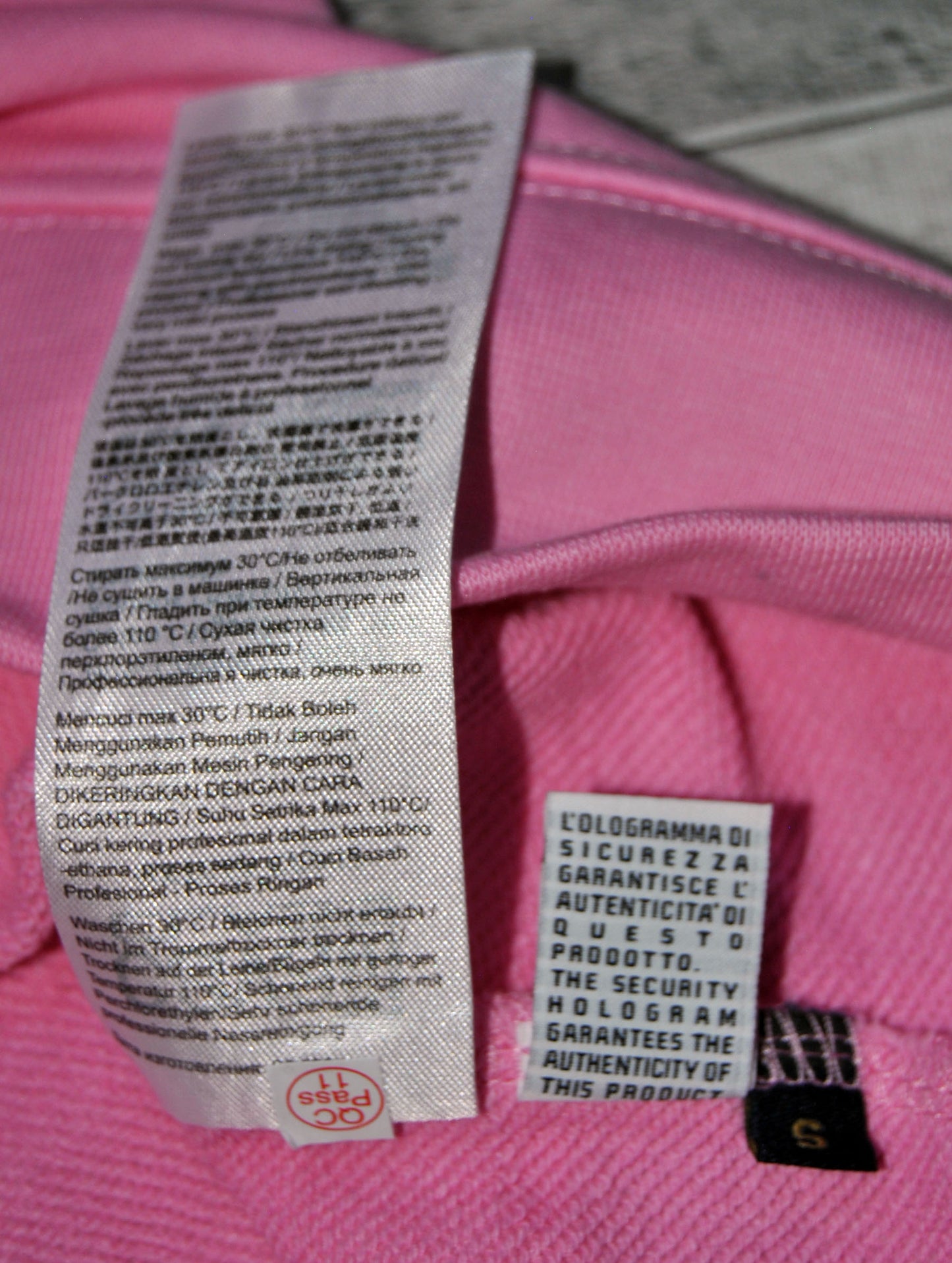 Sudadera bordada Cavalli Class de color rosa. Talla S.