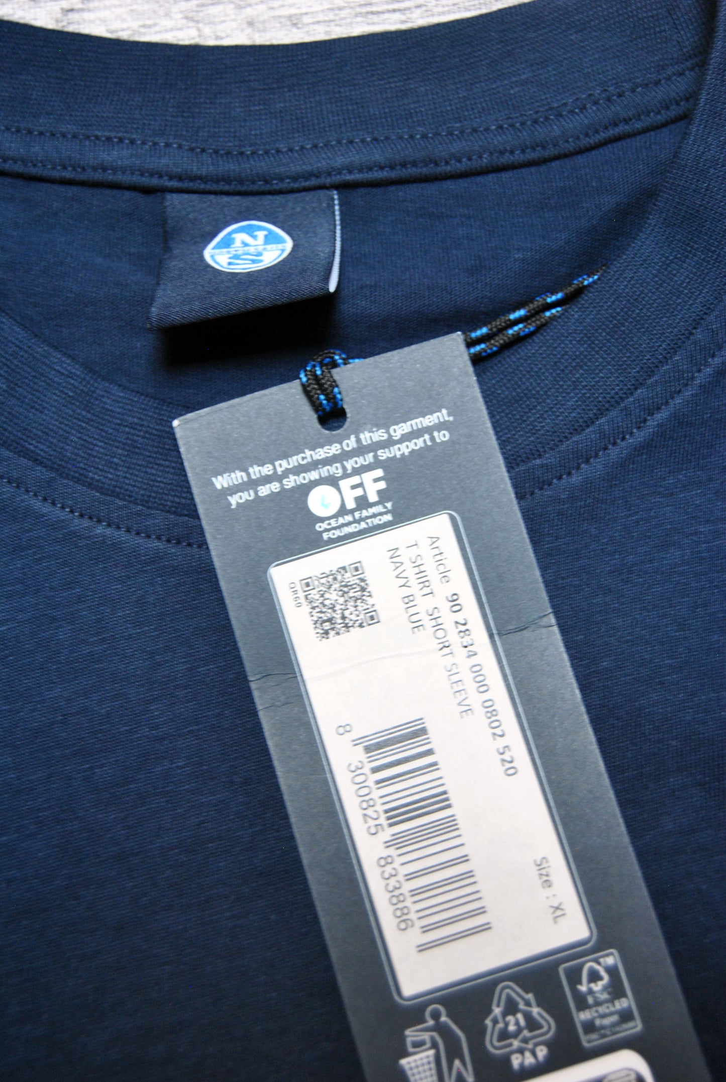 Camiseta North Sails de color azul marino con estampado. Talla S