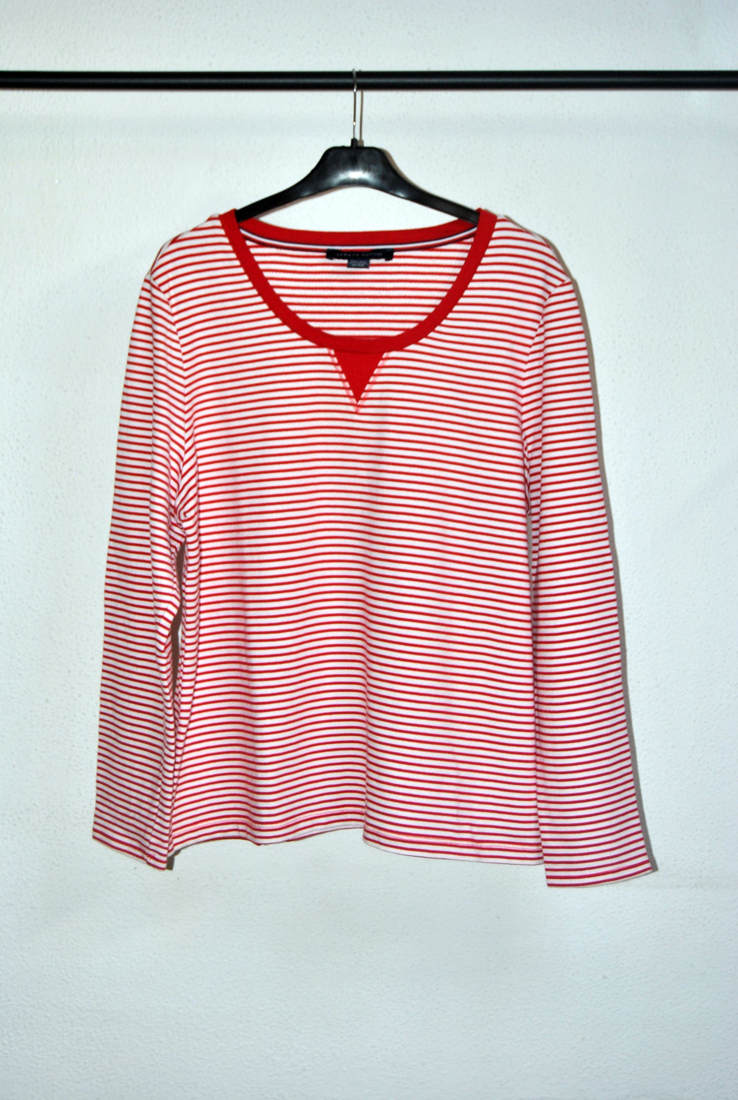 Camiseta de Manga larga Tommy Hilfiger Blanca rayas rojas XL