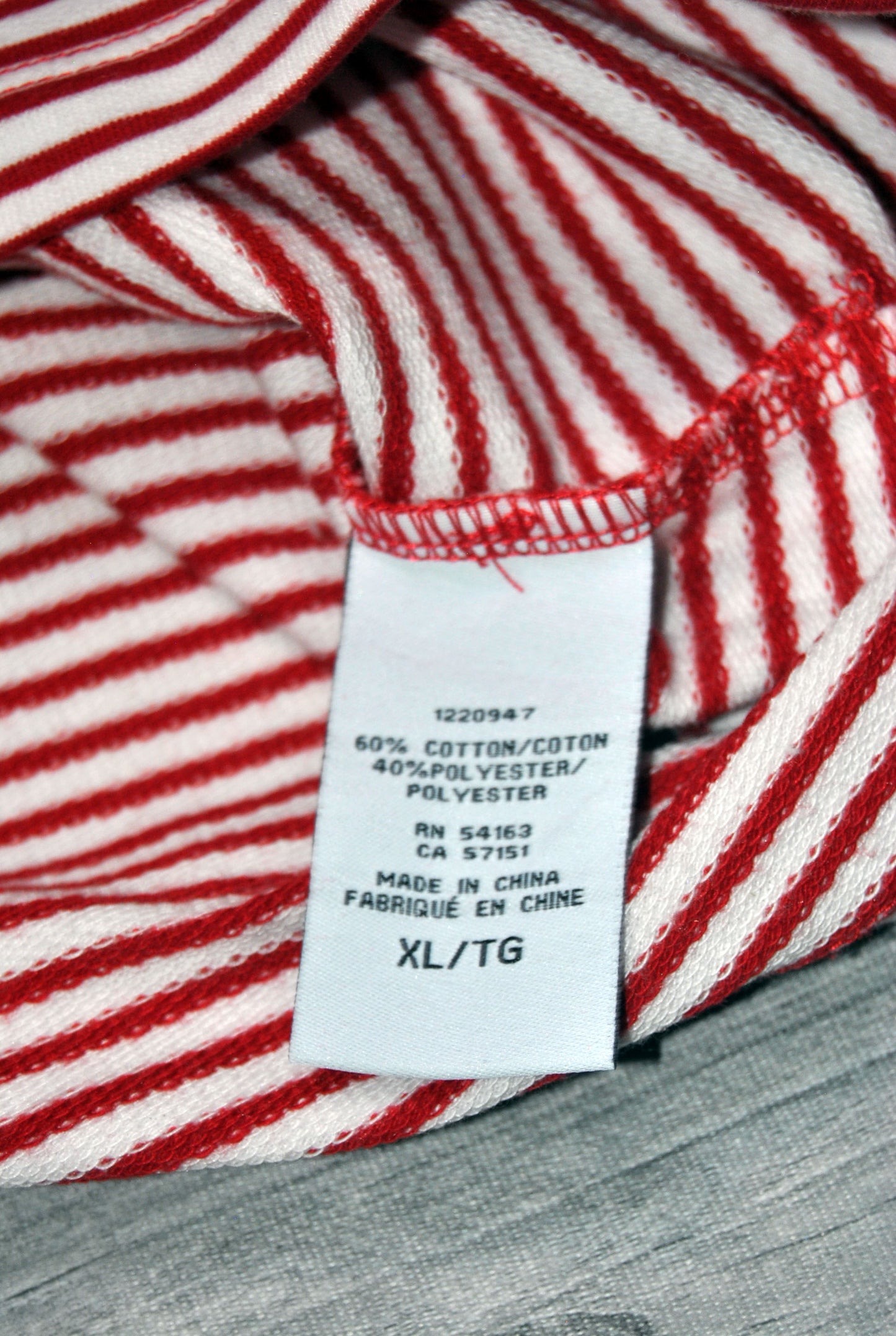 Camiseta de Manga larga Tommy Hilfiger Blanca rayas rojas XL