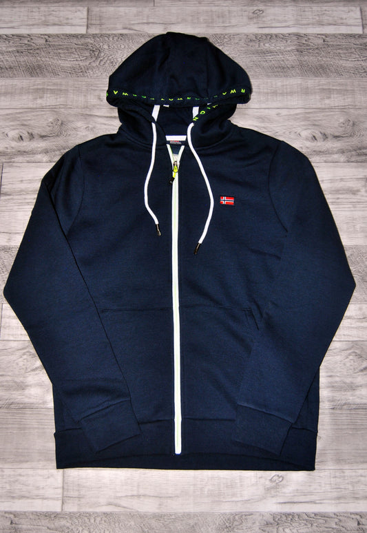 Sudadera Norway de color azul marino con capucha ;Talla L