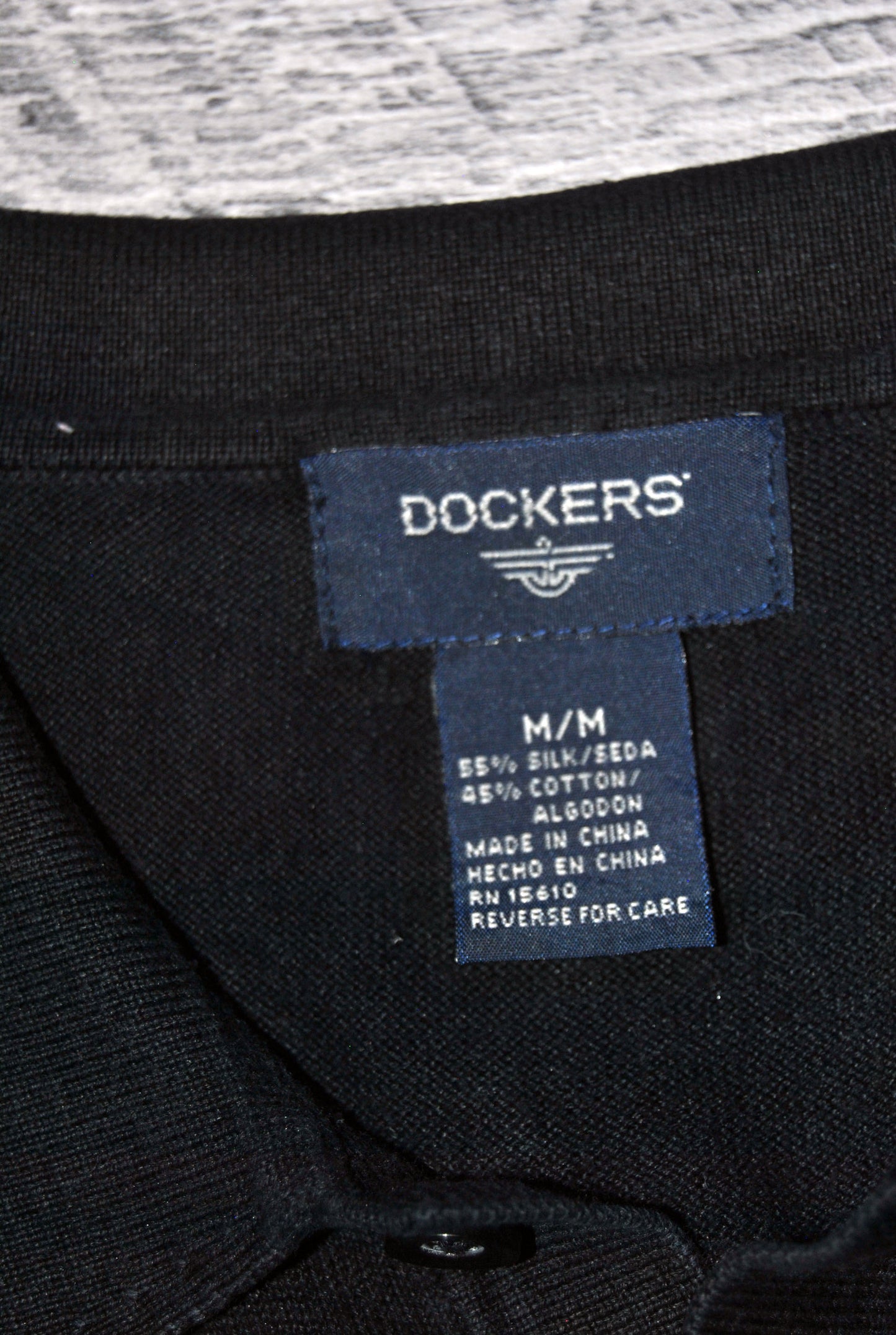 Polo Dockers de coloro negro. Talla M. Segunda mano