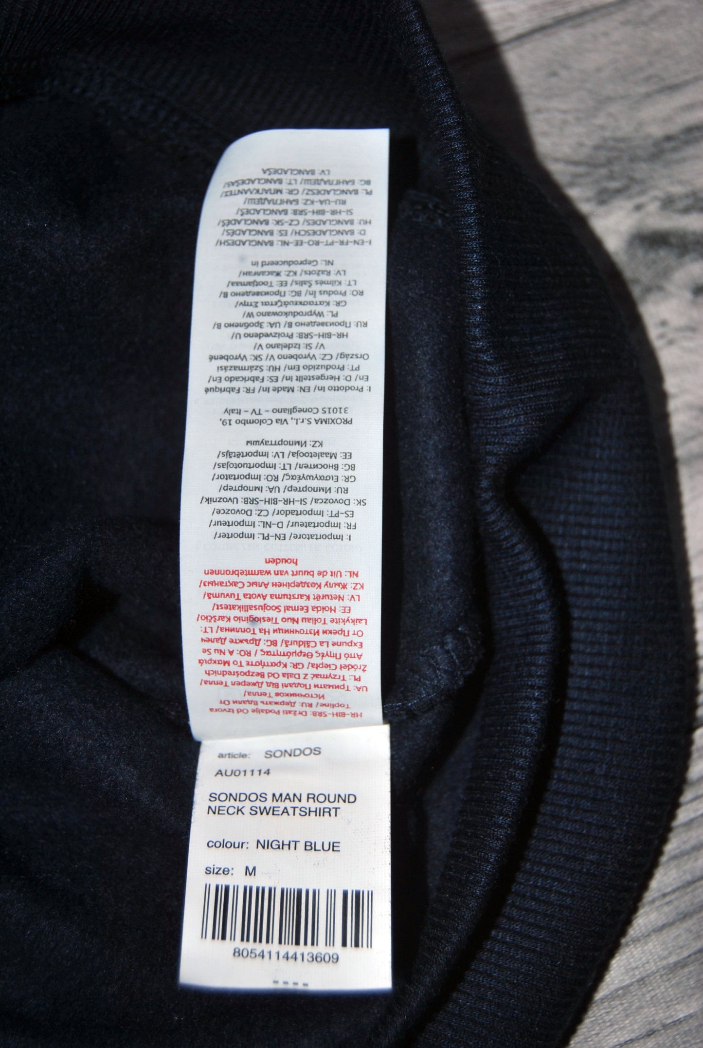 Sudadera GMV GianMarco Venturi de color azul marino. Talla M.