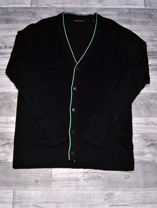 Jersey Cardigan Scotch& Soda de color negro. Talla L. Segunda mano