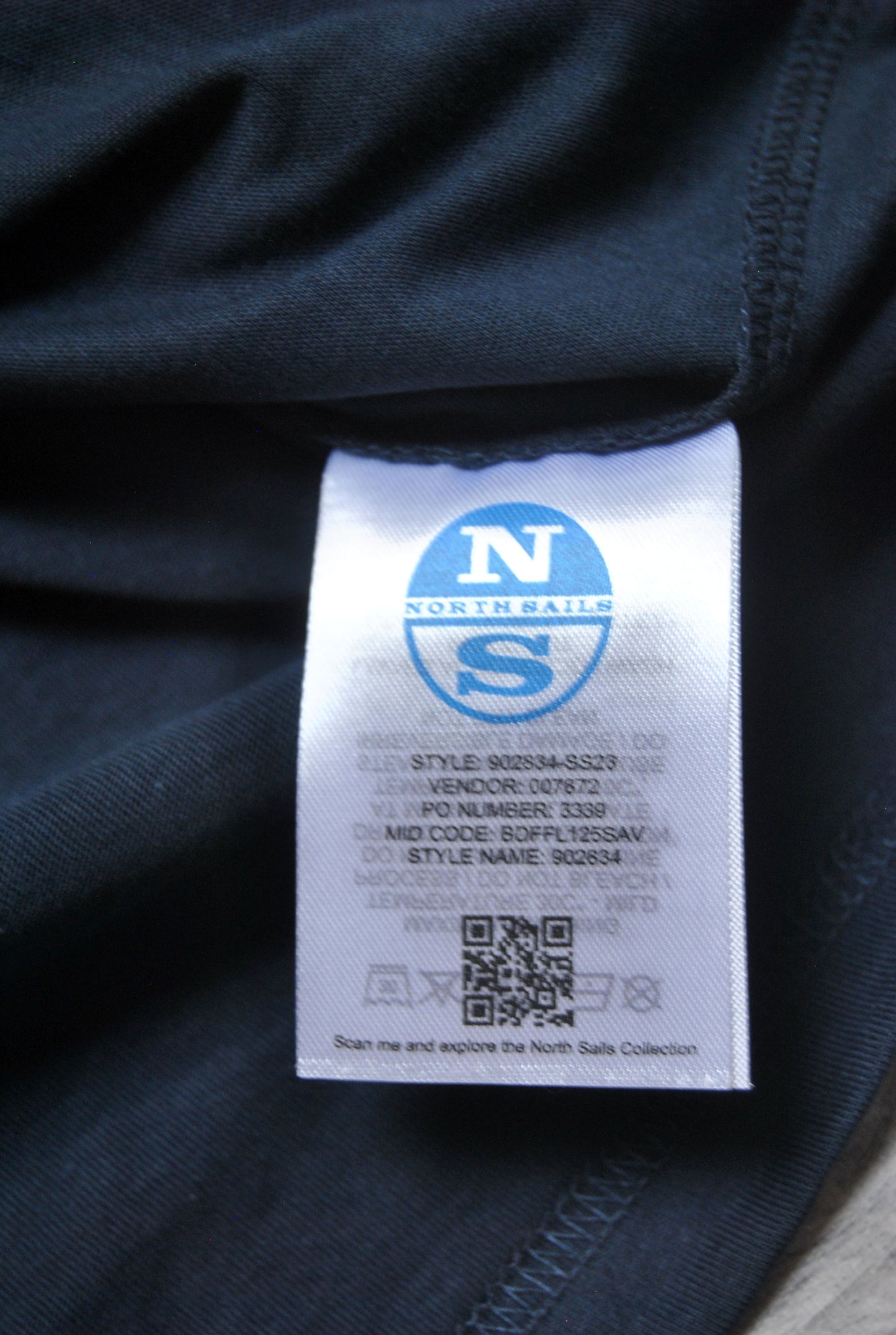 Camiseta North Sails de color azul marino con estampado. Talla S