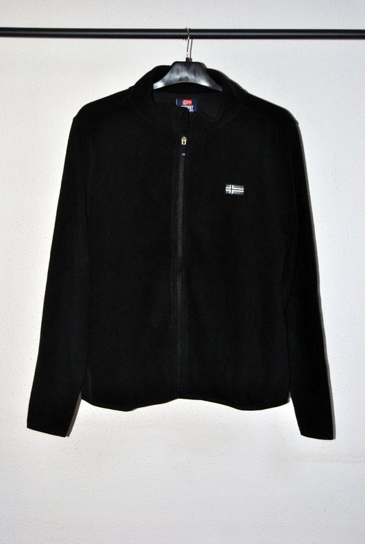 Sudadera Norway Mujer color negro con cremallera frontal. Talla L.