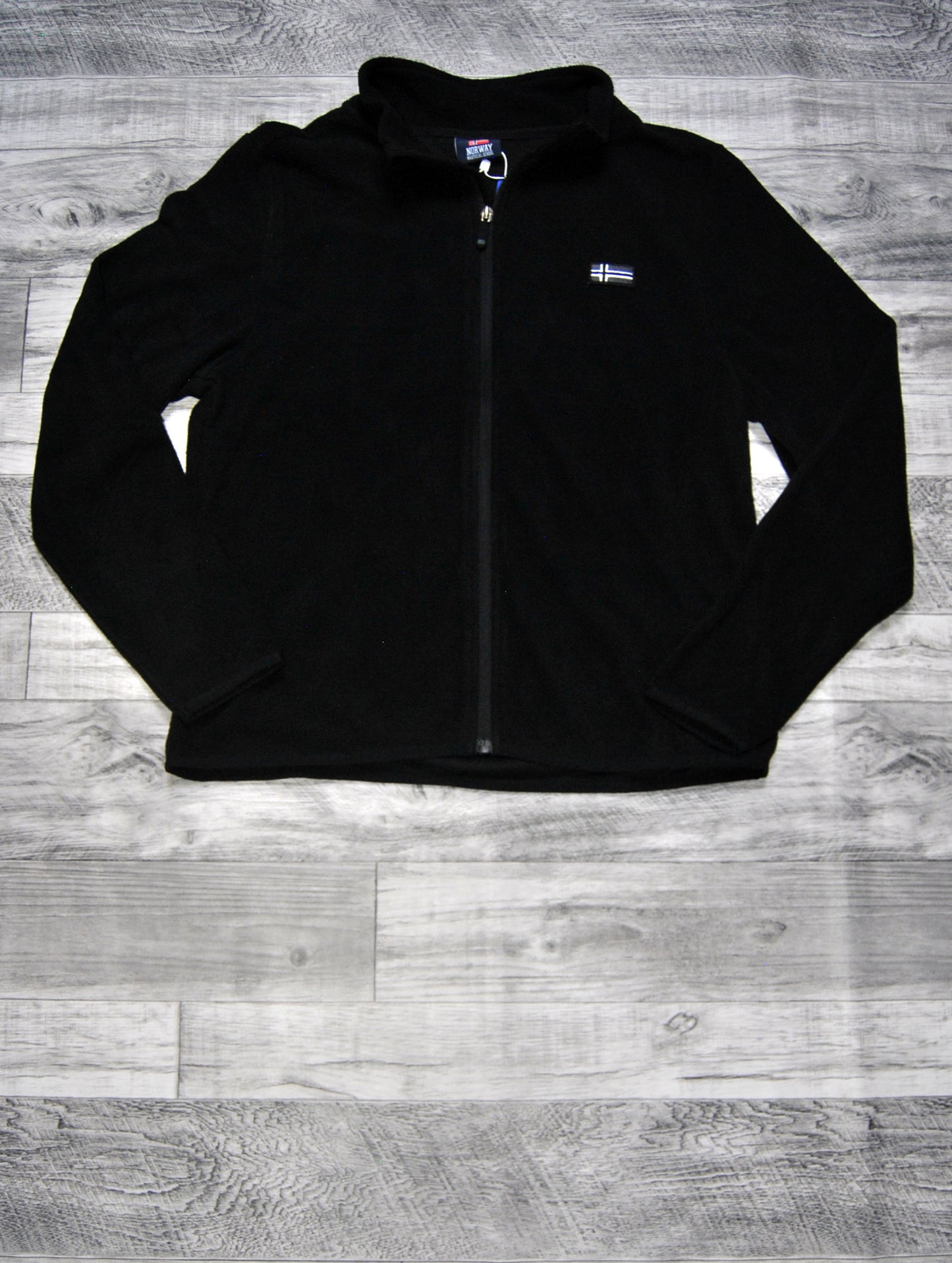 Sudadera Norway Mujer color negro con cremallera frontal. Talla L.
