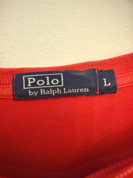 Camiseta Polo Ralph Lauren Roja. Talla M. Segunda mano