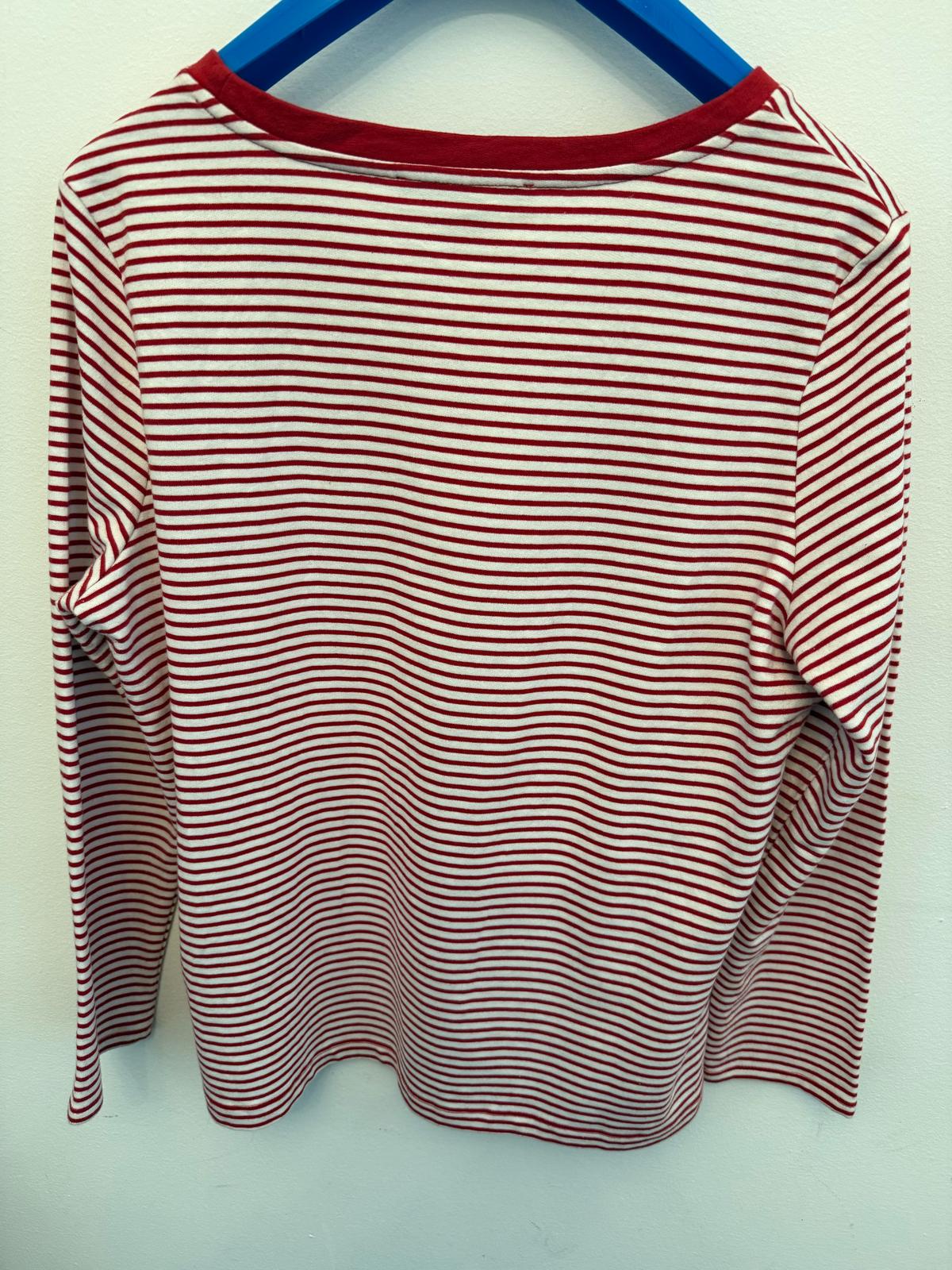 Camiseta de Manga larga Tommy Hilfiger Blanca rayas rojas XL