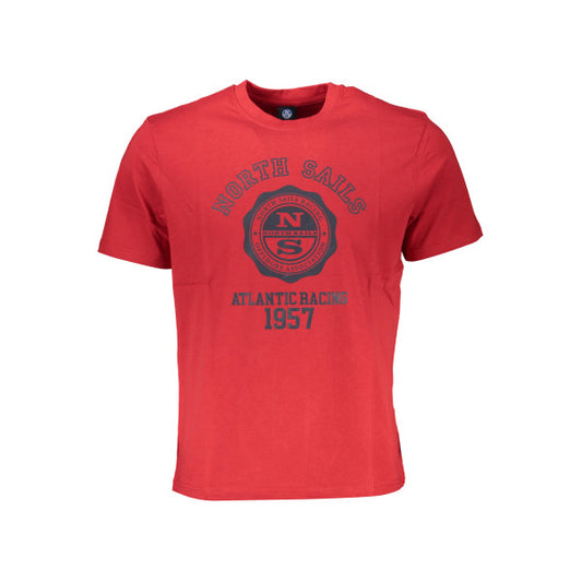 Camiseta North Sails de color rojo con estampado. Talla S.